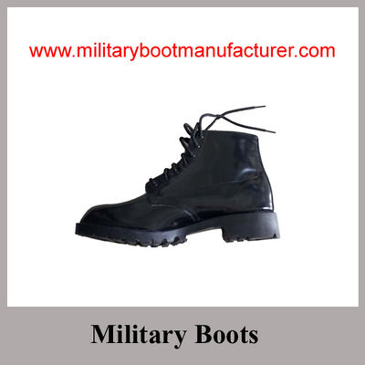 Wholesale China-Made Glossy Leather British Army Style Military DMS Ankle Boot