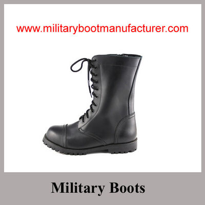 Wholesale China Made Black Full Leather Military Combat Boots