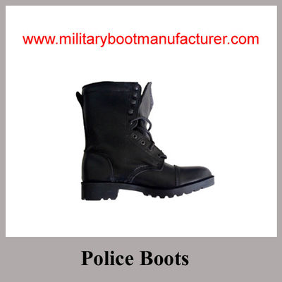 Wholesale China Made Black Good Leather STOCK Military Combat Boots