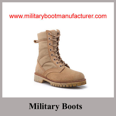 Wholesale China Made Brown Cow Suede Goodyear Military Desert Boot