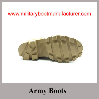 Wholesale China made Cow Split  Suede  Tan Color Army Desert Boots