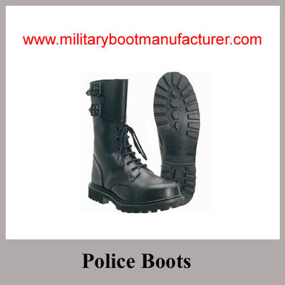 Wholesale China made First Layer Leather Black Military Goodyear Boots