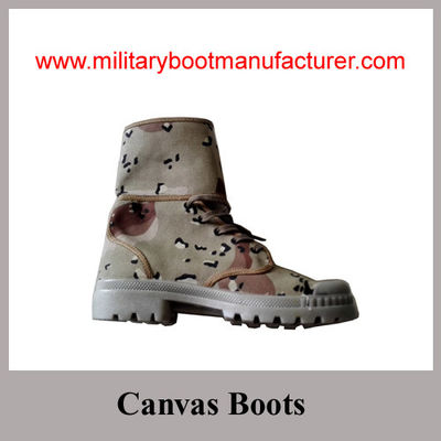 Wholesale China Made Benin Army Camouflage Thick Cotton Canvas Boots