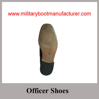 Wholesale China Full Grain Leather Togo Army Officer Shoes with Leather Outsole