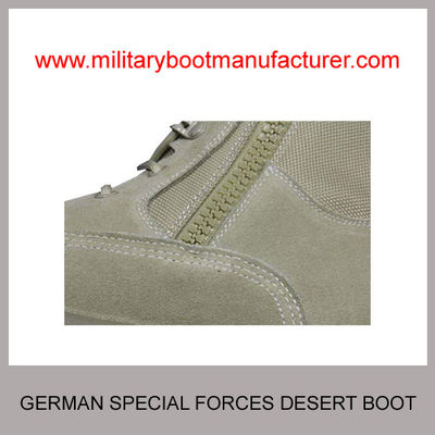 Wholesale China made Germany Special Forces Military PU Rubber Dual Density Sole Light-weight Tan Color Desert Boot