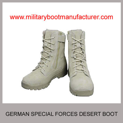Wholesale China made Germany Special Forces Military PU Rubber Dual Density Sole Light-weight Tan Color Desert Boot