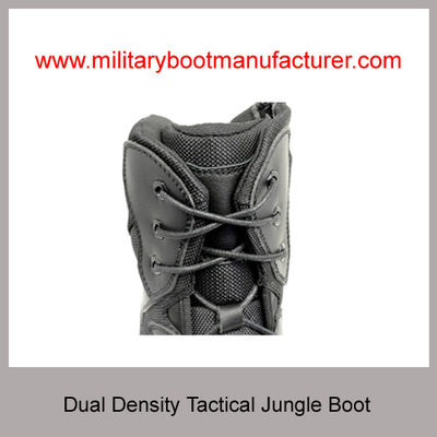 Wholesale China Military Tactical Combat Boot With PU Rubber Dual Density Full Grain Leather 1400D Nylon Size Zipper