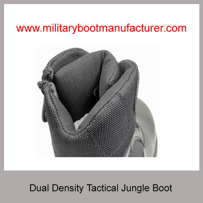 Wholesale China Military Tactical Combat Boot With PU Rubber Dual Density Full Grain Leather 1400D Nylon Size Zipper