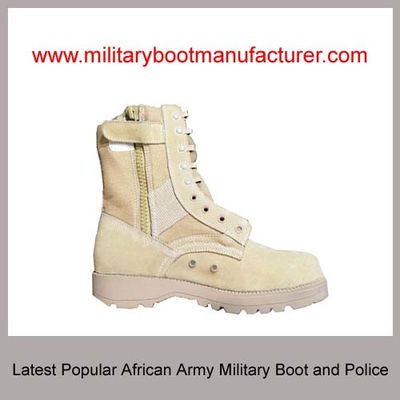 Wholesale China made Military African Army Police Latest Popular  Widely used Cow Suede Tactical Combat Desert Tan Boot