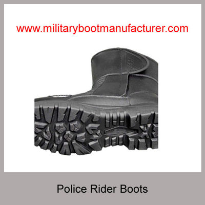 Wholesale China Military Grade Police Officer Rider Boots With Full Grain NAPPA Leather PU Rubber Dual Density Outsole