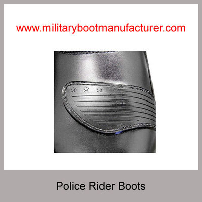 Wholesale China Military Grade Police Officer Rider Boots With Full Grain NAPPA Leather PU Rubber Dual Density Outsole